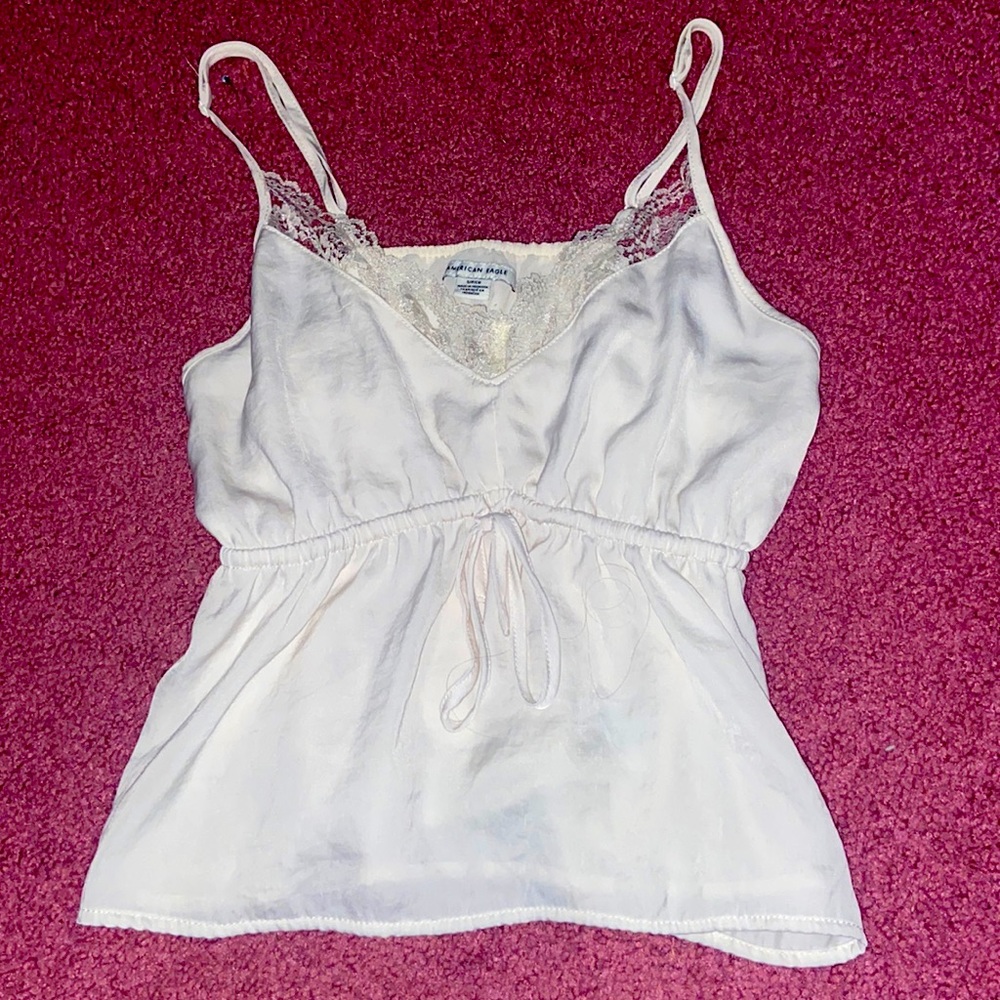 American Eagle Lacy Cropped Tank Top